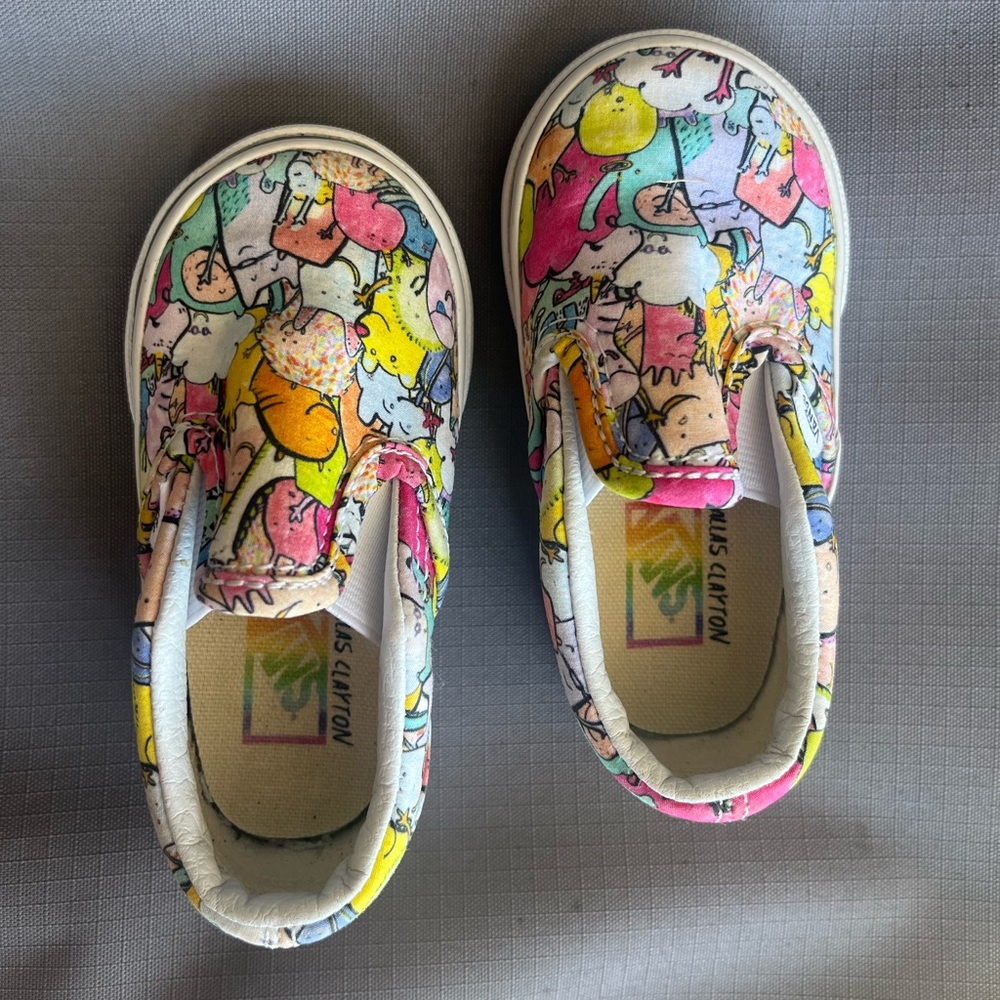 Vans x Dallas Clayton Animal Print Slip-On Sneakers Toddler Size 5